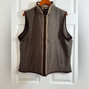 Woolrich Brown Women's Vest. 100% Wool. Size XL